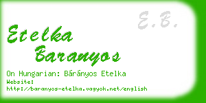 etelka baranyos business card